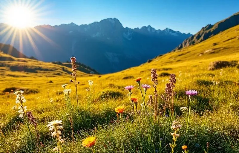 Alpine wildflowers on the Tour du Mont Blanc