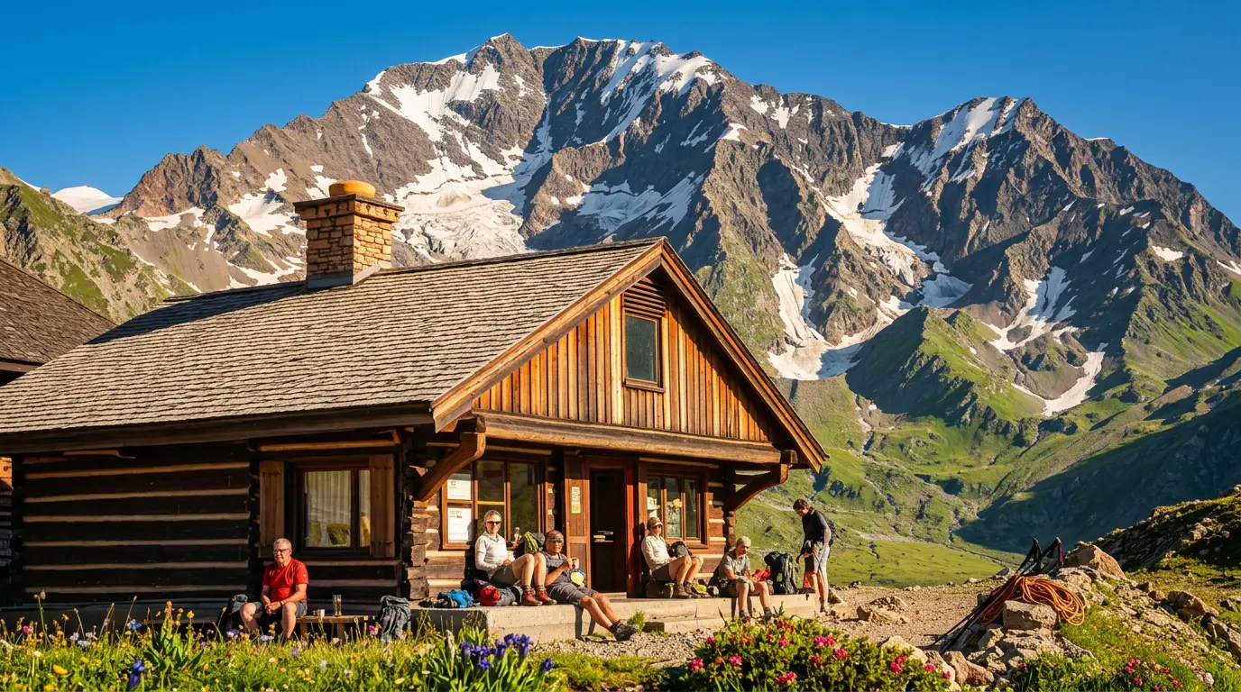 Mountain refuge on the Tour du Mont Blanc