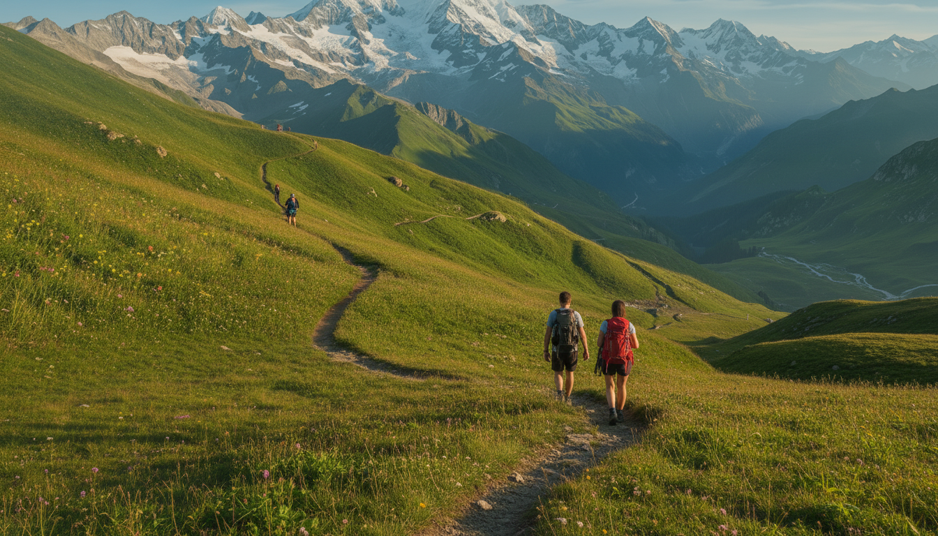 Tour du Mont Blanc trail scenery